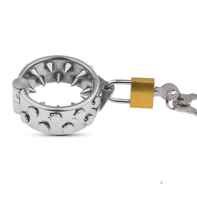 Sizes Stainless Steel Chastity Cage Device, Heavy-duty Spiked Cock Cage Penis Ring For Training, Cock Ring Sex Toy For Men Gay