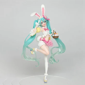 

New Japanese Anime Figure Hatsune Miku Rabbit Ear Veraction Figure Collectible Model Toys For Girls Boys