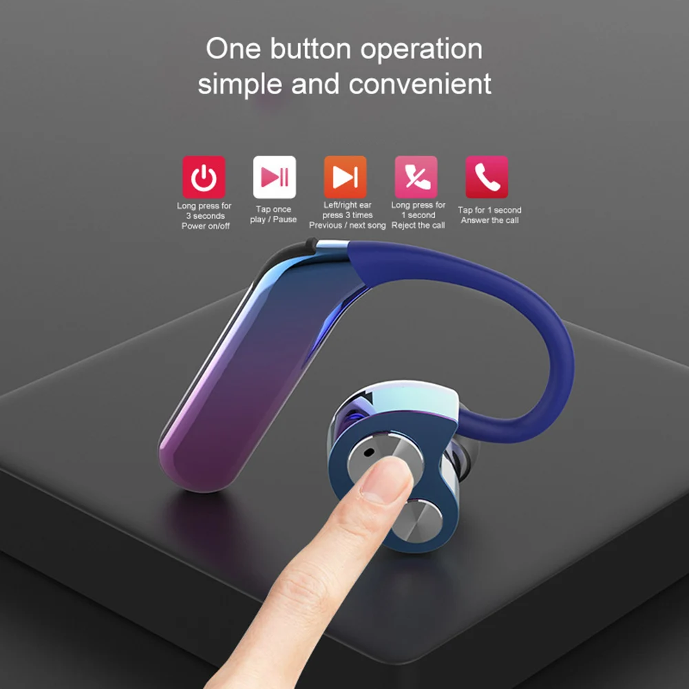 Bluetooth наушники с микрофоном светодиодный дисплей беспроводные Bluetooth наушники-вкладыши водонепроницаемый шум iOS/Android телефоны HD