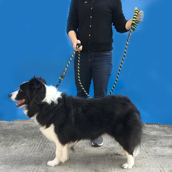 

Reflective Nylon Dog Leash Double Handled Dog Mountain Climbing Rope Dog Chain Traction Rope for Pet Training Walking Running