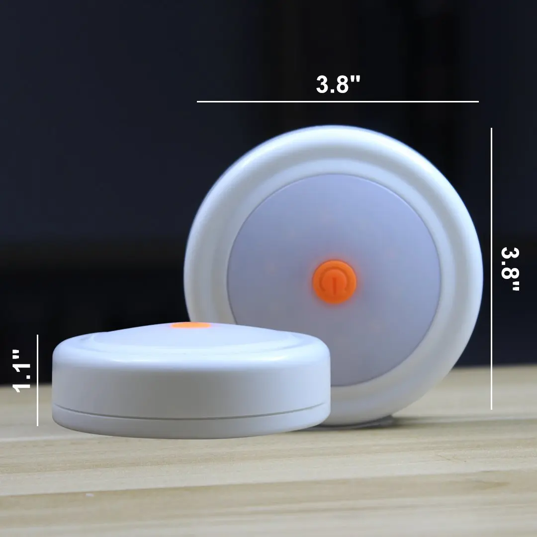 

Circle Double Color Light Remote Control Kitchen Cabinet Lamp Use AA5 No. Battery 10LED 0.5W