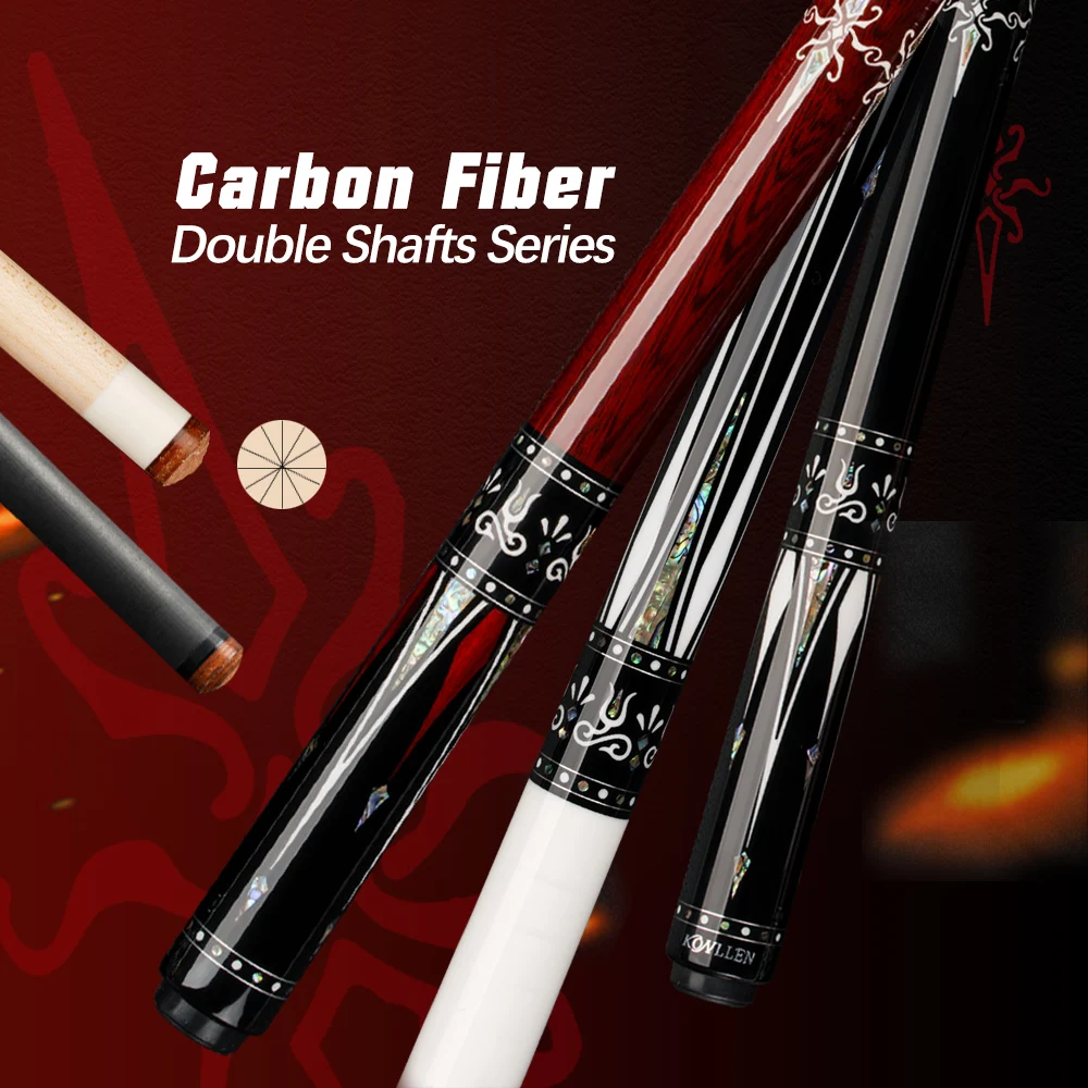 KONLLEN JFlowers JF Billiard Carbon Fiber Pool Cue Stick Real Inlay Cue