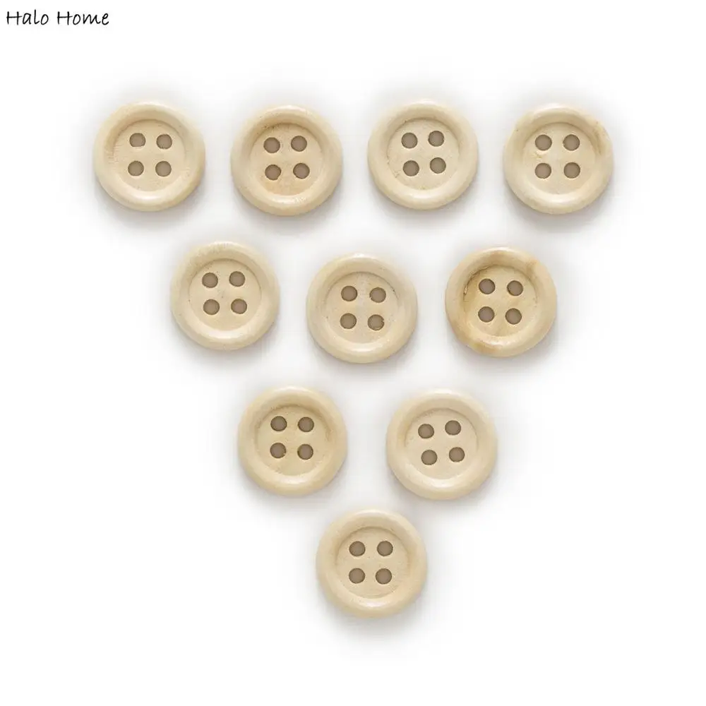 2 Hole Solid Wooden Buttons Sewing Scrapbook Clothing Crafts handwork 10-25mm
