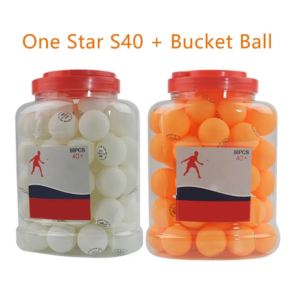 

60Pcs 1-Star Table Tennis Balls Ping pong Ball 40mm 2.8g White Orange Pingpong Ball S40+ Amateur Advanced Training Balls