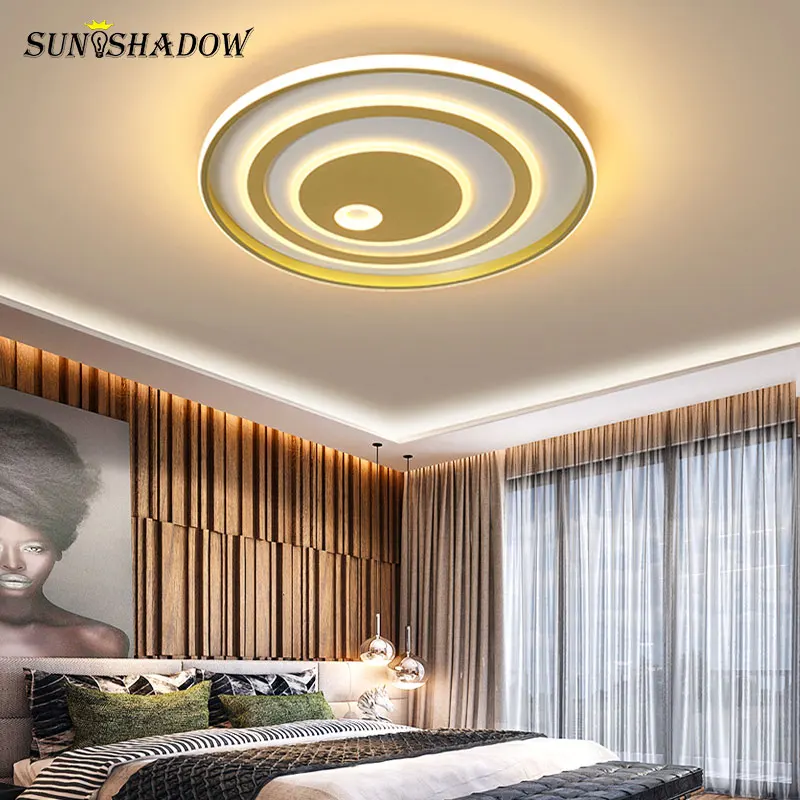 

Round Acrylic Modern Led Ceiling Light Foyer Living room Bedroom Kitchen Led Lustre Chandelier Ceiling Lamp 110V 220VBlack&White