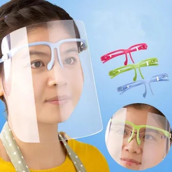 

50PCS/LOT Face Shield With Glass Full Face Cover Transparent Shield Visor Kitchen Tool