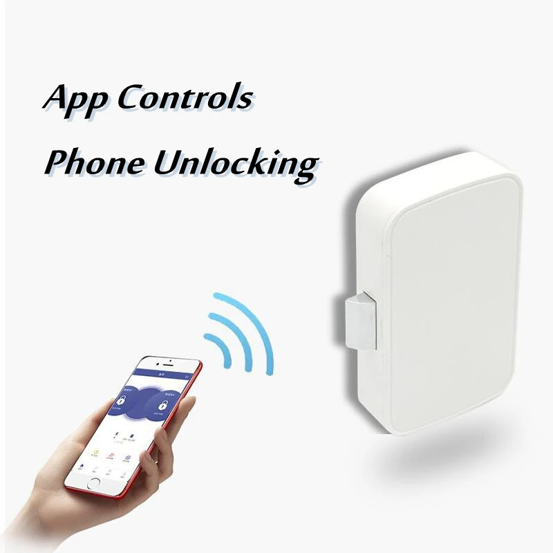 

Intelligence APP Lock Non Perforated Bluetooth Connection Control Low Power Consumption Safety Anti Theft Invisible Drawer Lock