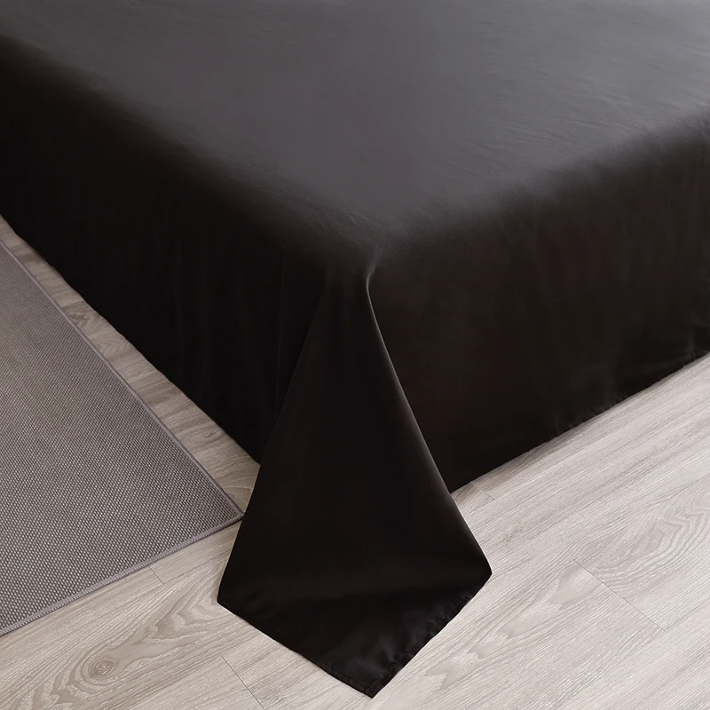 Bedding Set High Quality Skin Friendly Fabric Black Duvet Cover Set Solid Color Single Double King Size Quilt Cover Set 4