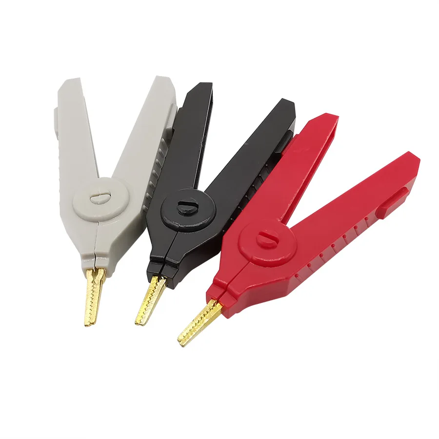 1Pcs 90mm Copper Gold-plate Alligator Clip LCR Test Crocodile Clamps Duckbill Clips Red Black Grey | Обустройство дома