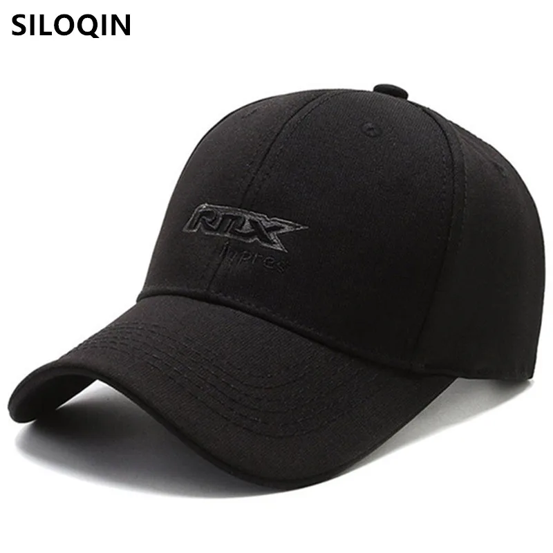 

SILOQIN Snapback Cap Men's New Letter Embroidery Cotton Baseball Cap Middle-aged Elderly Sports Caps Adjustable Size Bone Hats