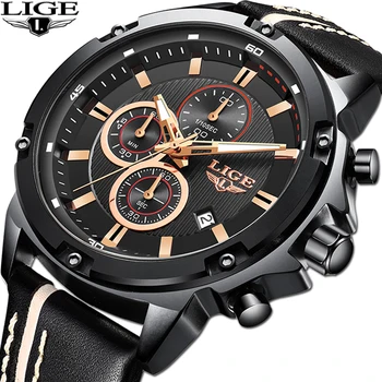 

Watches Men LIGE Brand Men Sport Watches Men's Quartz Clock Man Casual Military Waterproof Wrist Watch relogio masculino 2020