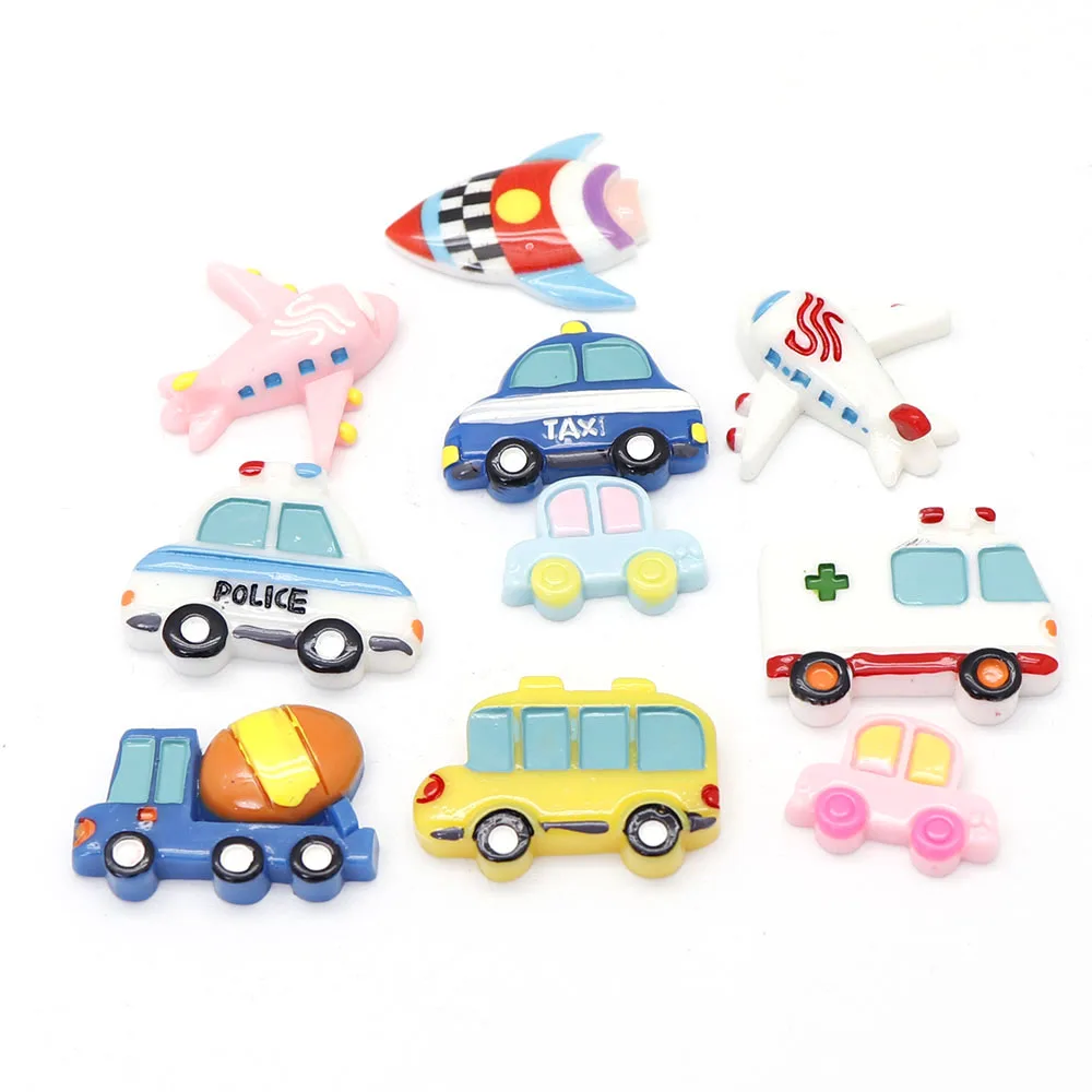 10PC/set Mix Style Policemen Car Air Resin Flatback Cute DIY Flatback Resin Cabochon For Hair Accessories Crafts