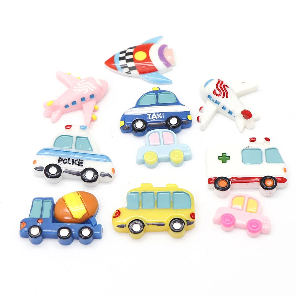 

10PC/set Mix Style Policemen Car Air Resin Flatback Cute DIY Flatback Resin Cabochon For Hair Accessories Crafts