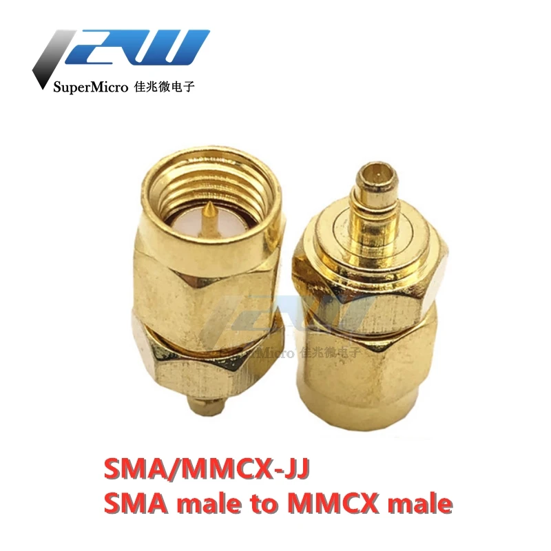 Adaptador macho y hembra RF coaxial SMA a MMCX F pulgadas JJ KK JK KJ