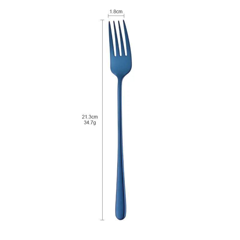 T2 Creative Rainbow Fork Tableware for Hotel Restaurant Stainless Steel Dinner Fork Cutlery Dinnerware Kitchen Table Fork - Цвет: T2