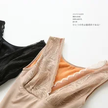 Зимние майки на бретелях, удобная бархатная пикантная кружевная майка для женщин, для мамы, Термофутболка, нижнее белье, жилет