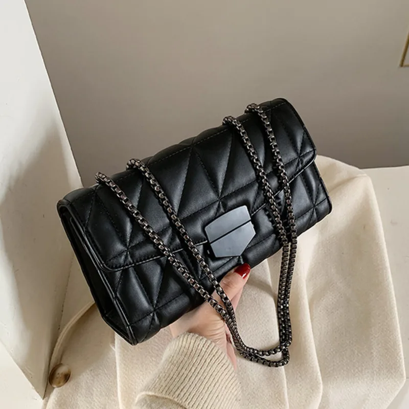 

Female Thread Chain Leather Crossbody Bags For Women 2020 Luxury Handbags Designer Sac A Main Ladies Hand Shoulder Messenger Bag