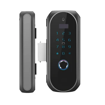 

Fingerprint Lock Of Office Glass Door Without Opening and Wiring Intelligent Electronic Access Lock Of Glass Door