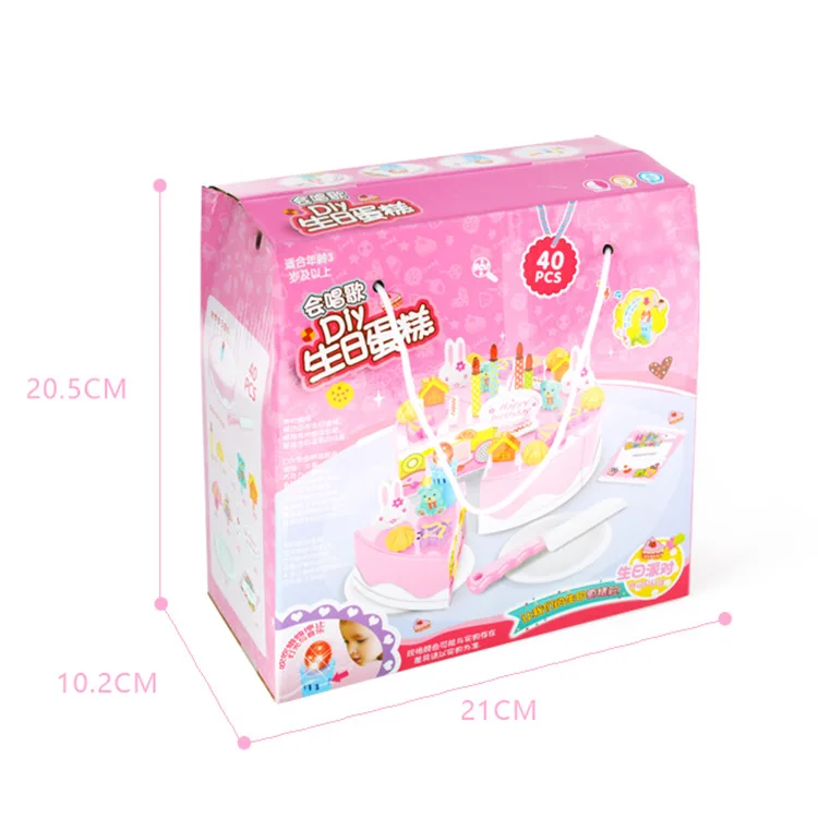 Игрушки для девочек, детский игровой домик, игрушки для кухни, игрушки, модель для торта на день рождения, слайсер, 40 шт