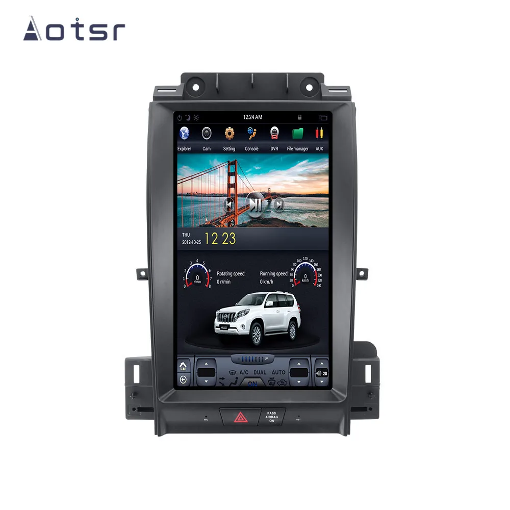 Aotsr Tesla 13," вертикальный экран Android 8,1 Автомобильный мультимедийный dvd-плеер gps навигация для Ford aurus 2012- wifi carplay