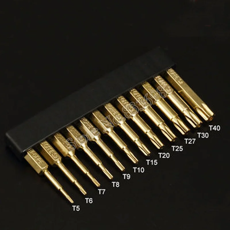 NO7 Torx Электрический ударный шуруповерт Набор бит S2 твердая голова сливы ветряные биты электрическая дрель партия ручные ремонтные наборы Инструменты - Цвет: NO7