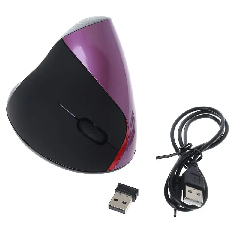 Мышь Эргономичный дизайн оптическая мышь 1600 dpi Беспроводная USB вертикальная для компьютера ПК