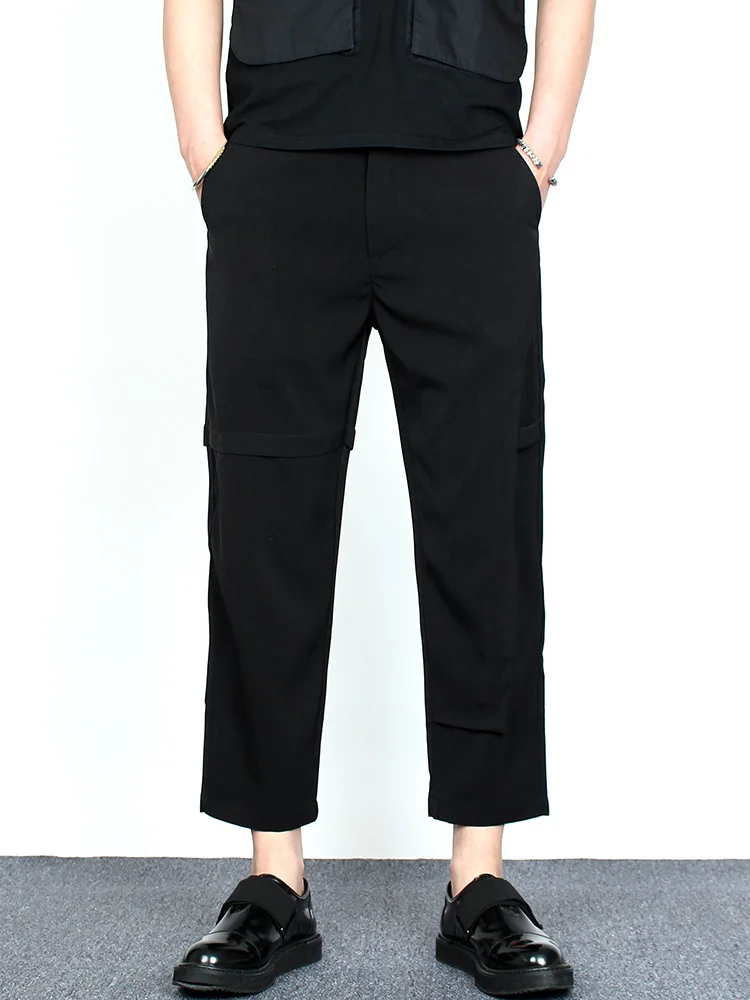 

Брюки мужские прямые однотонные, повседневные приталенные, молодежные модные трендовые, брюки-карандаш, весна-осень