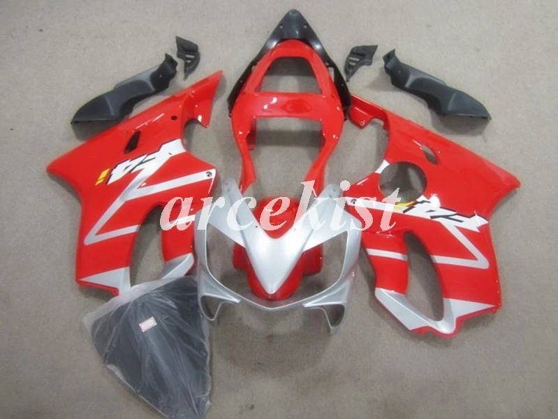 Литье под давлением ABS Обтекатели комплект подходит для Honda CBR600 FS F4i 2001 2002 2003 2004 01 02 03 04 комплект кузова красный - Цвет: red silver