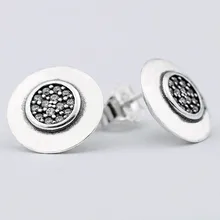 Оригинальные фирменные серьги-гвоздики с кристаллами PAN для женщин, 925 пробы серебряные серьги, свадебный подарок, изысканные европейские ювелирные изделия