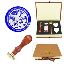 Орел Птица Печать воск печать штамп Винтаж на заказ ваш дизайн Elegangt натуральный Палисандр Ручка уплотнения воск комплект печатей подарок