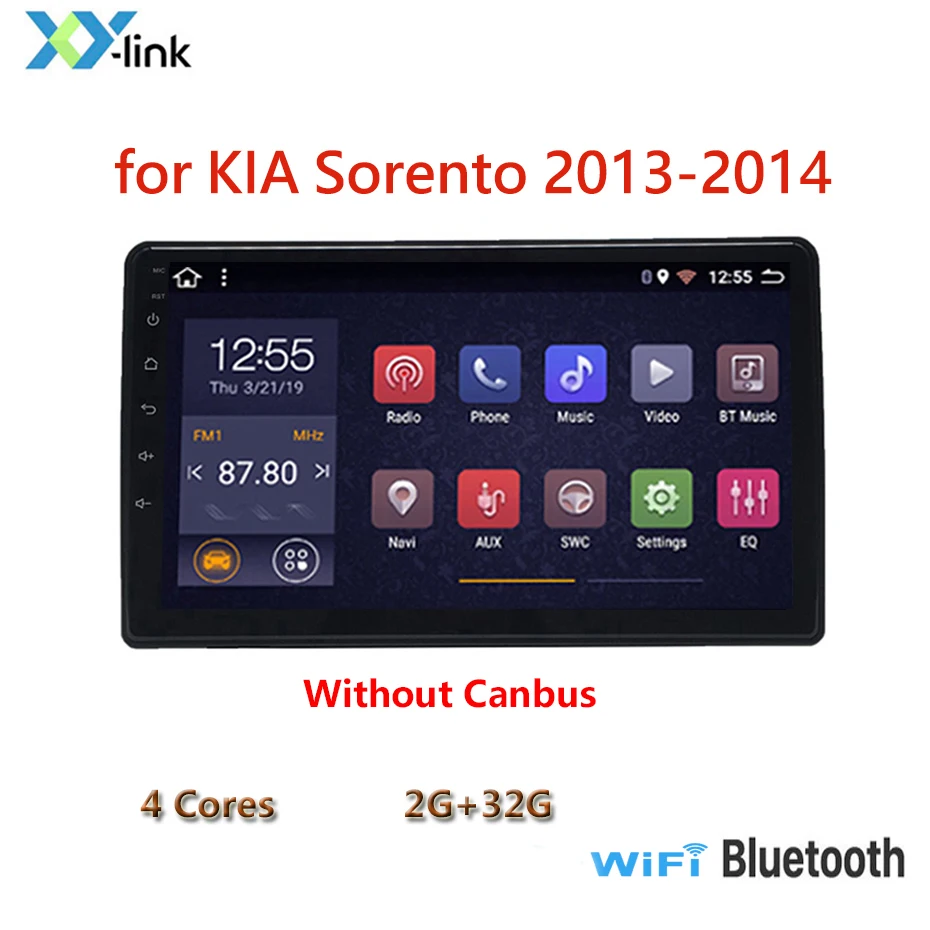 DVD мультимедийный плеер для KIA Sorento 2013- Android 8,1 9 дюймов Автомобильный Радио Стерео головное устройство навигация gps - Цвет: 4core 2G RAM