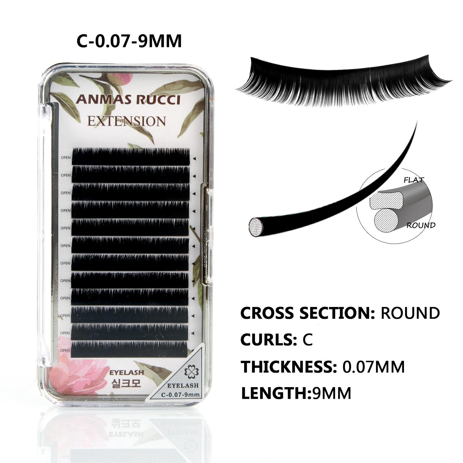 Anmas Rucci Easy Auto Fan Individual Eyelashes Lash Extension C D Curl 8~13mm