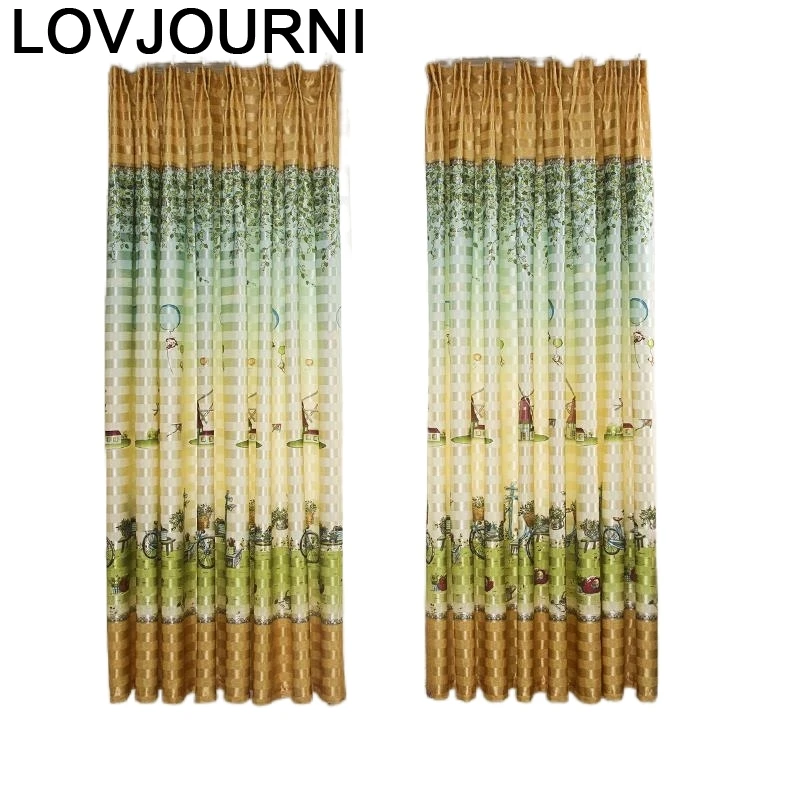 Современные кварто короткие Rideau Infantil европейские тенды для кухни Cortinas гостиной