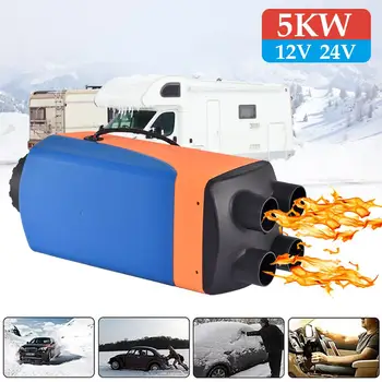 

Car Heater 5KW 12V 24V All In One Diesel Air Heater 4 Holes Parking Fuel Heater for Homes Trucks Moter Boat Car Bus