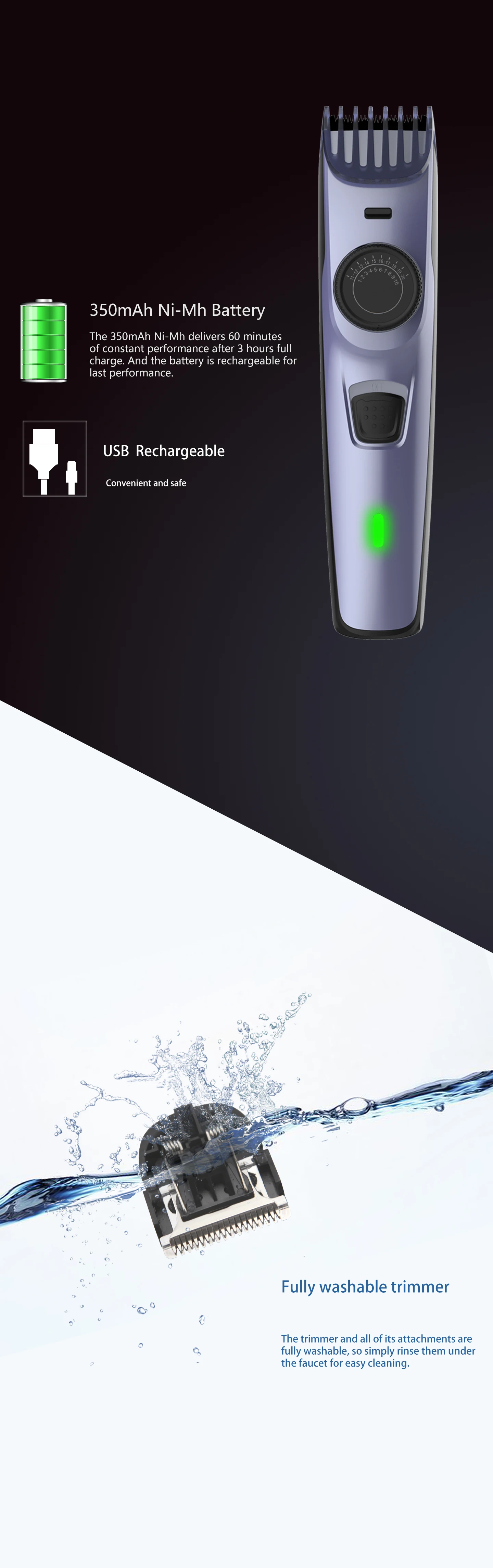 Máquina de Cortar Máquina de Corte Usb sem Fio Chegada Nova Cabelo Recarregável Elétrico 2022 3 2020 chegada nova usb sem fio máquina