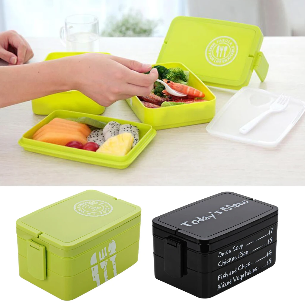 

Double Layer European And American Style Lunch Box Microwave Container