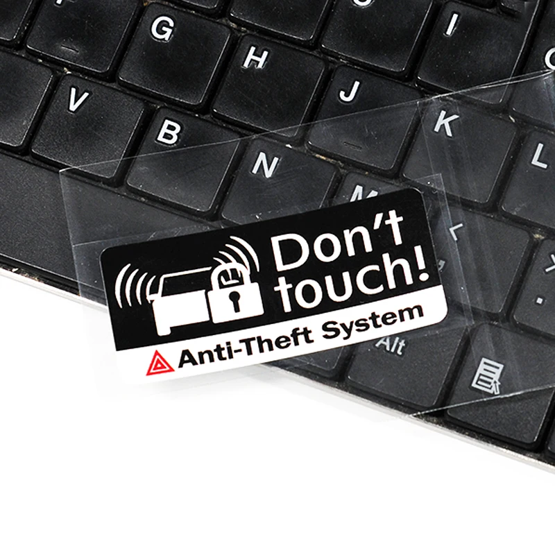 

2pcs/set Warning Anti-Theft System Car Stickers Don't Touch Waterproof Reflective Car Motorcycle Bumper Window Decals Car Decals