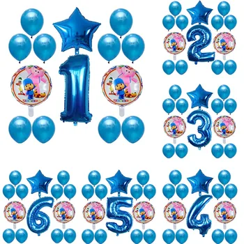 

14pcs Pocoyo Balloon 30inch Number Foil Helium Balloons Baby Shower Birthday Party Decoration Inflatable Toys Latex Air Globos