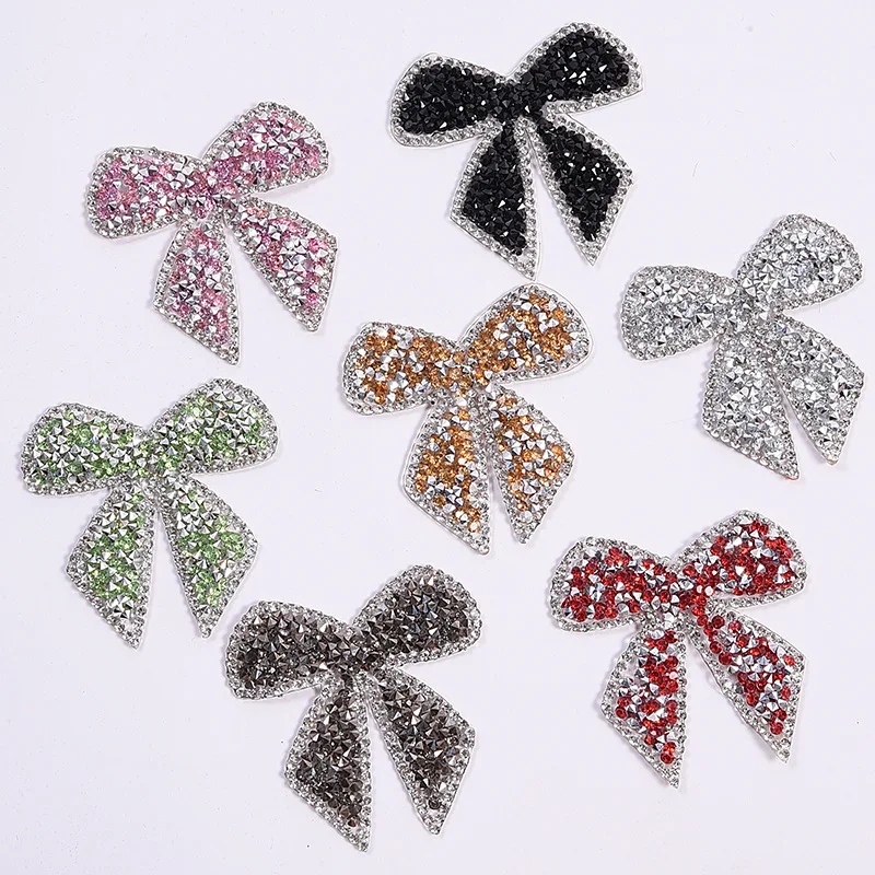 ZOTOONE Strass Crystals Rhinestones Applique Iron on Clear Hotfix Rhinestone Stickers Stones for Clothes bow-knot Decoration G