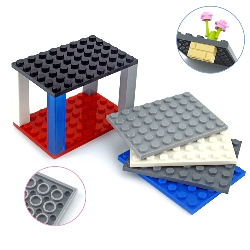 DIY Building Block 6x8 8x16 Dots Base Plate MOC Brick Parts for Kids Plate Assemble Particles City Toys building blocks construction blocks