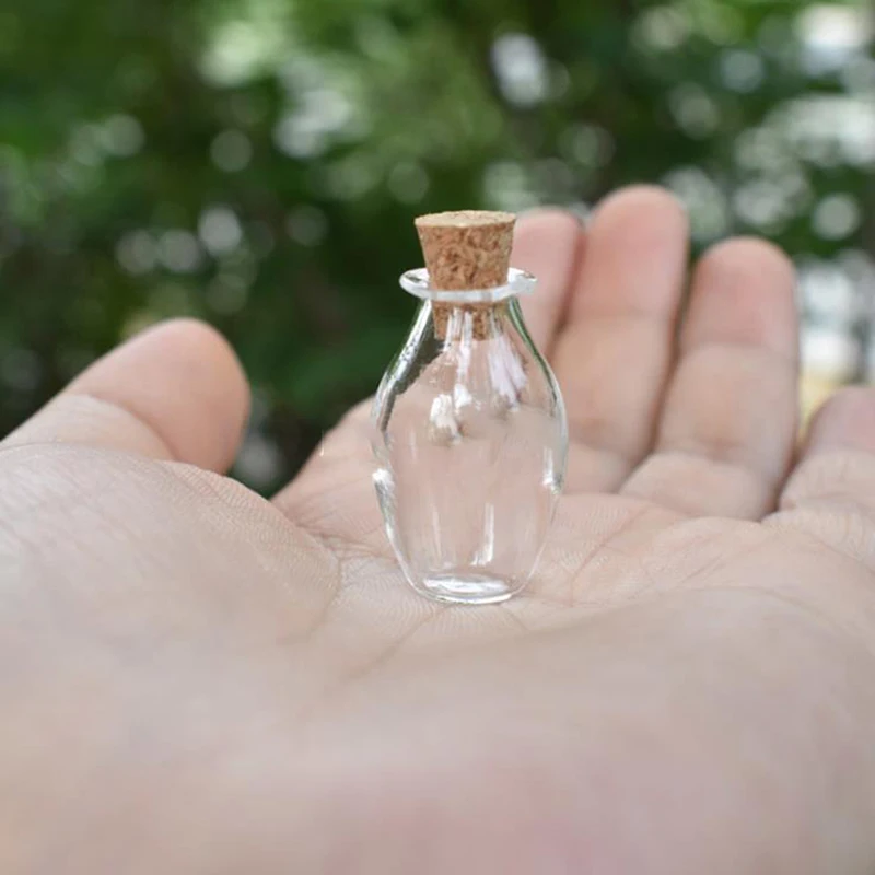 Mini Glass Bottles 2pcs 9Colors