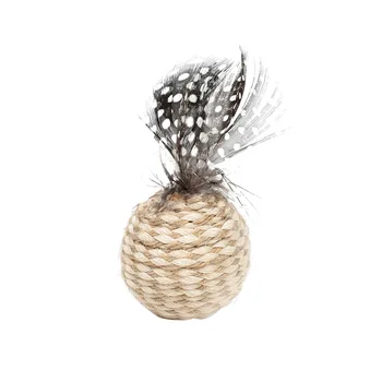 

Cats Toy Interactive Hemp Cordage Shuttlecock Cat Bauble Dogs Toys Pets Bauble Bite-resistant String Knot Hemp Blanketing Toy