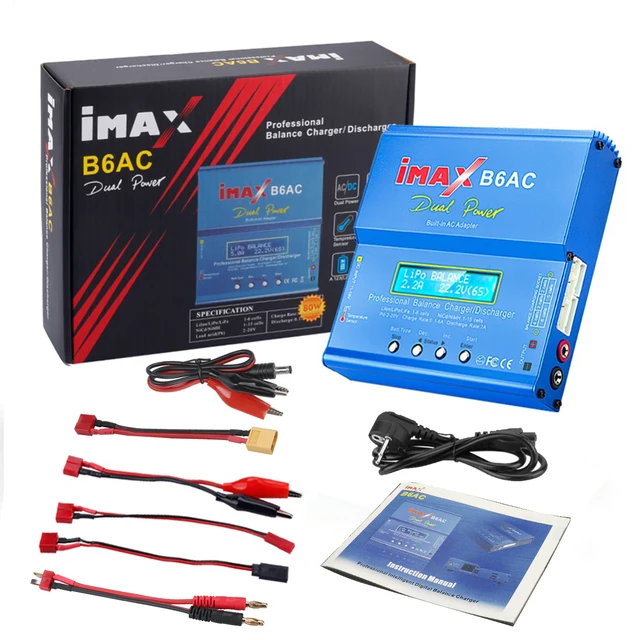 Caricabatterie RC 80W iMAX B6AC 6A Doppio Canale B6 AC Li-ion Nimh Nicd Lipo Batteria Schermo LCD Digitale Scaricatore Caricabatterie Bilanciato_voghion.com
