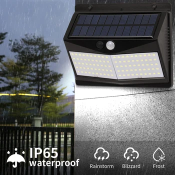 

LEDs Waterproof Wall Lights Wireless Motion Sensor Light 270-Degree Wide Angle Solar Lamp Outdoor Solar Lights With 3 Modes