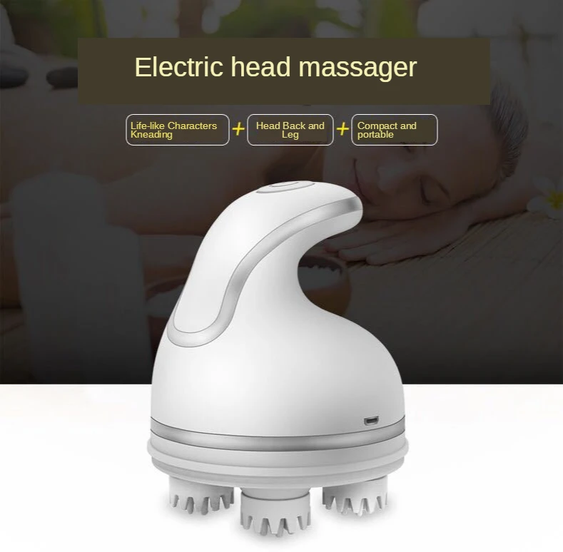 

Multi-part Silent Massager for Head Waist and Legs Four Claw Head USB Charging electronic gadgets cool inteligentes new 2020