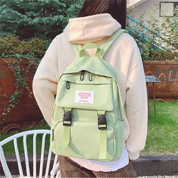 

Women Backpack For School Teenagers Little Fresh Style Bag 2020 Bookbag Canvas Backpack Large Capacity Female Backbag Rucksack