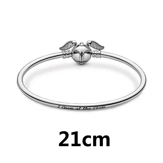 Size 21 Новое Серебро S925 пробы Гарри Волшебная школа. Железной дороге. Кукольный домик эльфа. Талисманы бусины талисман браслет леди ювелирные изделия Рождество - Цвет камня: Size 21