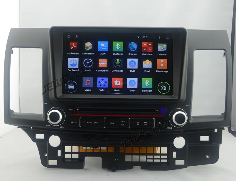 Четырехъядерный 1024*600 HD экран Android 9,0 автомобильный DVD gps Радио Навигация для Mitsubishi Lancer Fortis 2008-2013