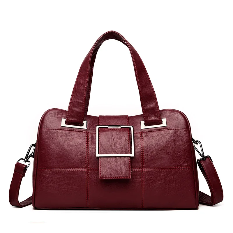 

2019 New Vintage Ladies Casual Tote Leather Shopping Bags Female Designer Luxury Plaid Big Capacity Shoulder Bag Bolsa Feminina