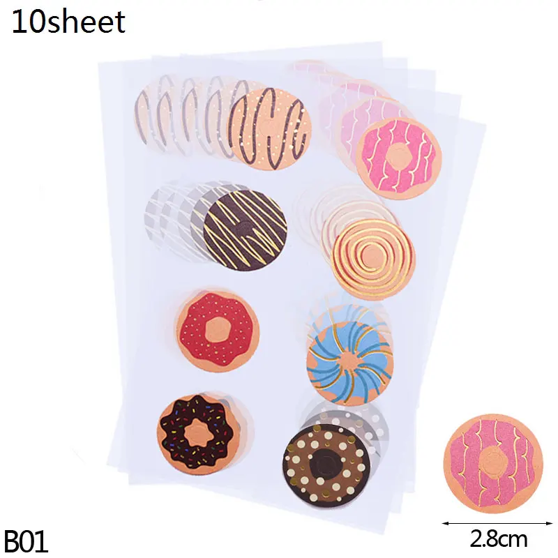 B01-10pcs cookie Крафт-бумажные пакеты для печенья, печенья, конфет - Цвет: B01-10pcs cookie